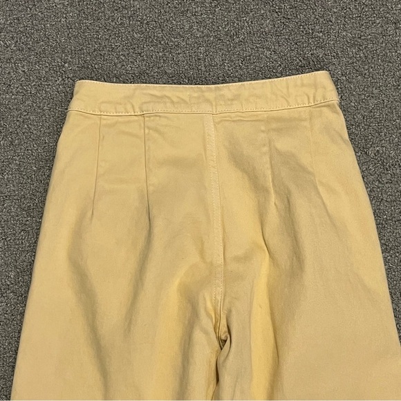 Weekday Jeans Womens Size 34 Yellow Wide Leg High Rise Cropped Vida Denim - Picture 8 of 11